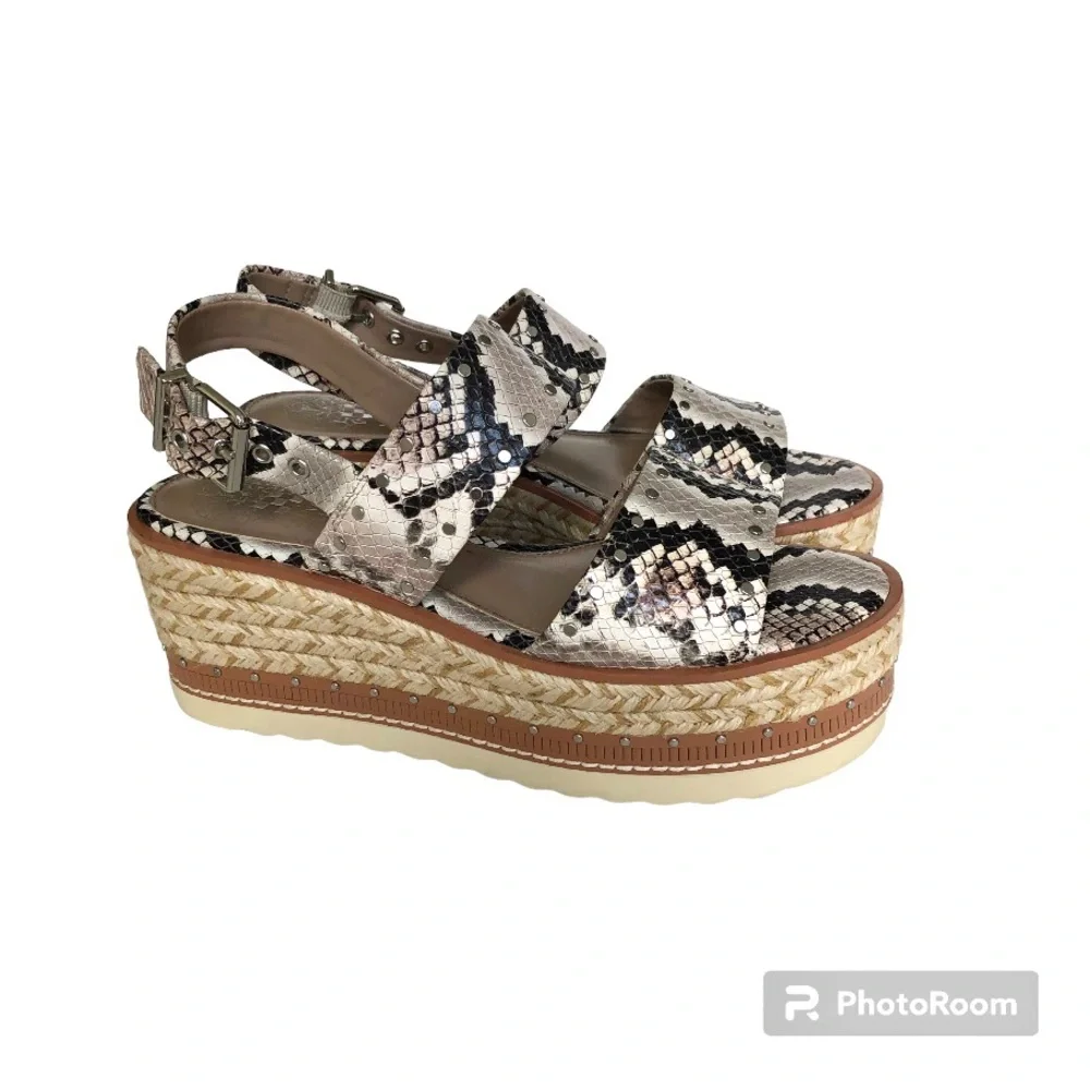 Vince Camuto Marsa Sandals Snakeskin Leather Platform